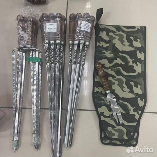 Шампура с деревянной ручкой