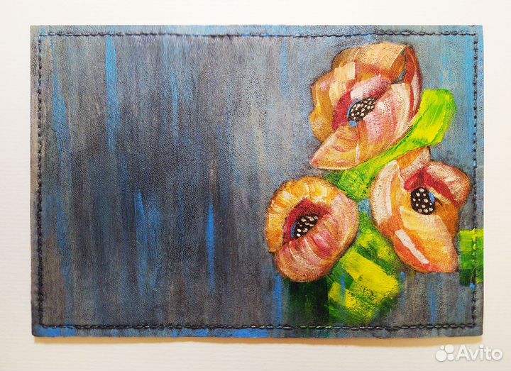 Обложка на паспорт ручной работы