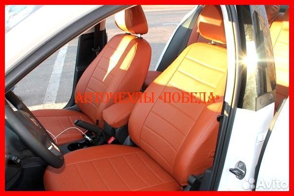 Чехлы Volkswagen Jetta 5 из экокожи коричневые