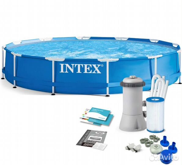 28212 Бассейн каркасный круглый 366х76 см+ф/н