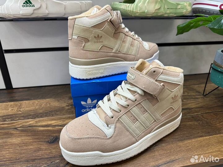 Кроссовки adidas forum с мехом