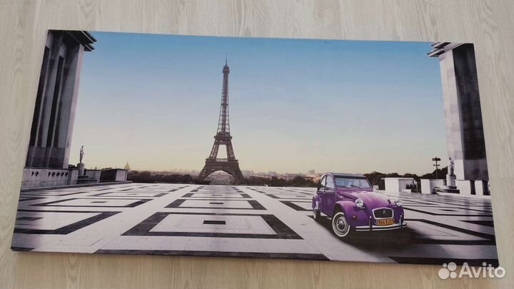 Картина 50х100 Париж-ситроен