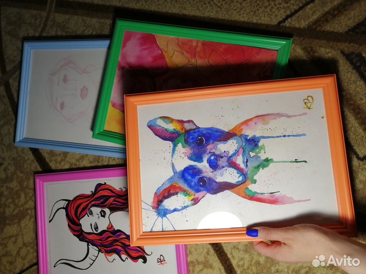 Фоторамки А4 разноцветные