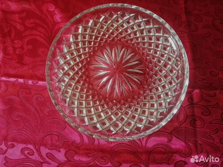 Блюдо хрустальное СССР