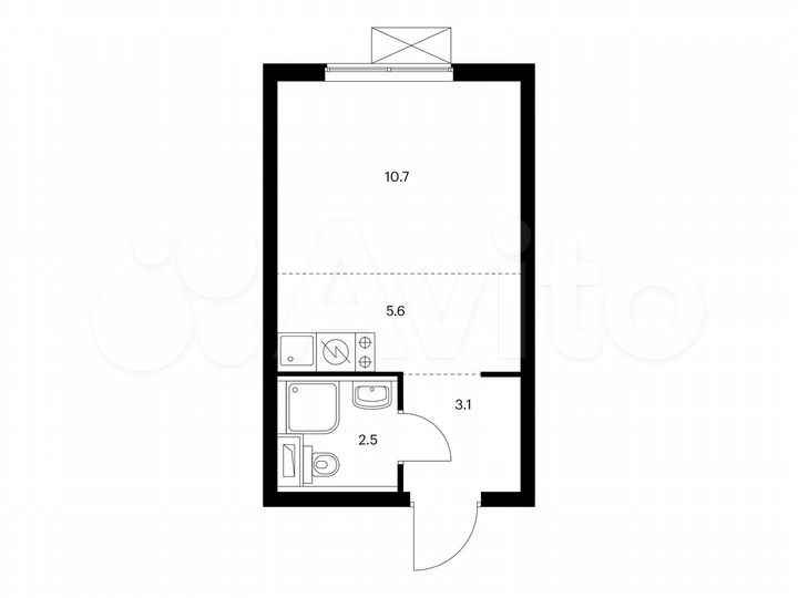 Квартира-студия, 21,9 м², 20/33 эт.