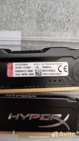 Kingston hyperx fury kit ddr3 16gb