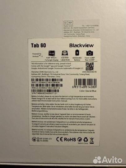 Планшет blackview tab 60