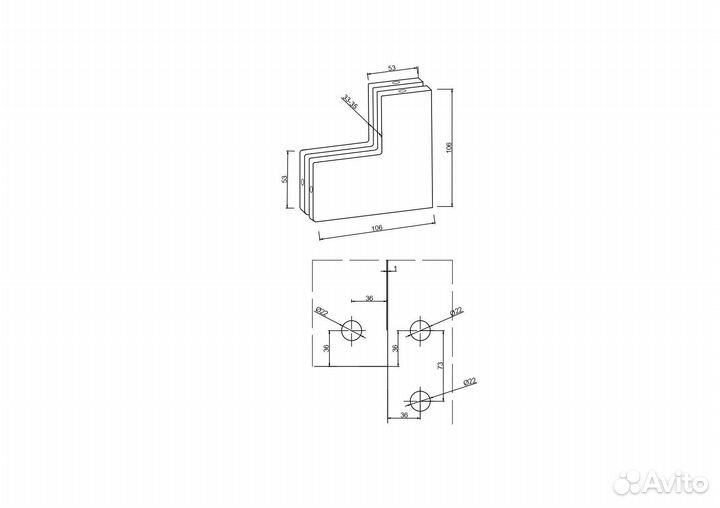 Угловой соединительный коннектор верхней петли мая