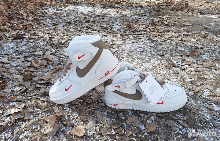 Зимние кеды натуральная кожа артикул 315123996 беж