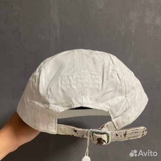 Белая ретро кепка Supreme x Maison Margiela