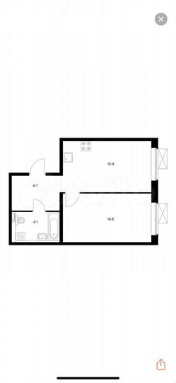1-к. квартира, 42,7 м², 16/17 эт.
