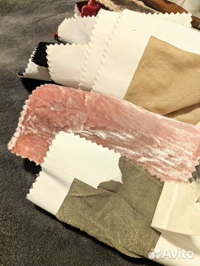 Лоскуты бархатной ткани