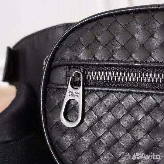 Мужская сумка Bottega veneta поясная кожа