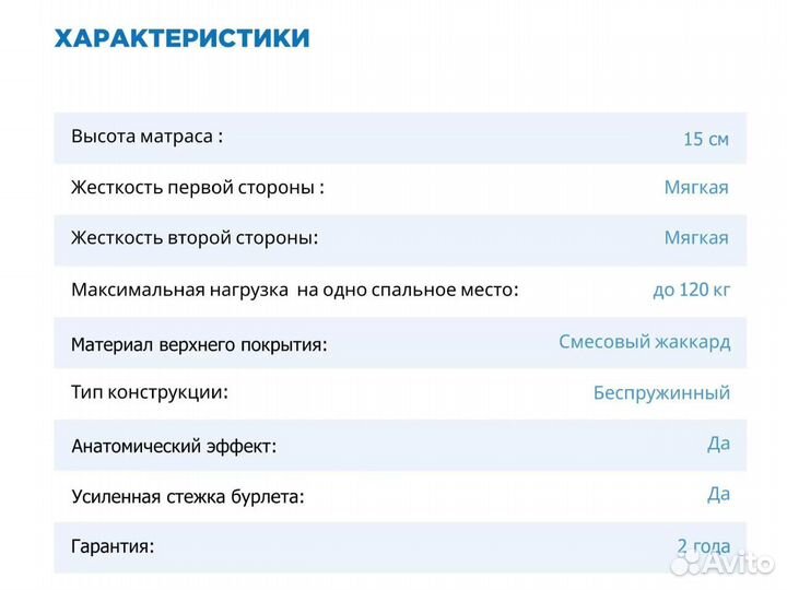 Матрас 80х190 новый беспружинный