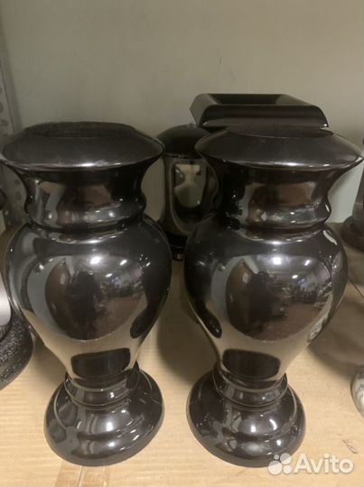 Литьевые вазы из полимер гранита