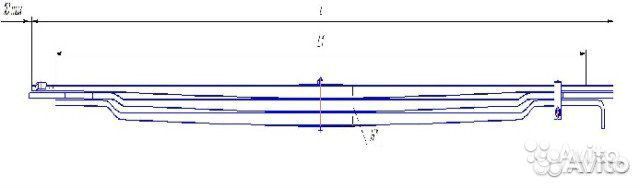 Рессора 64222 передняя (3 листа) 64222-2902012-10
