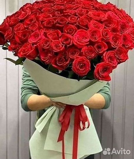 Розы высокие Доставка цветов