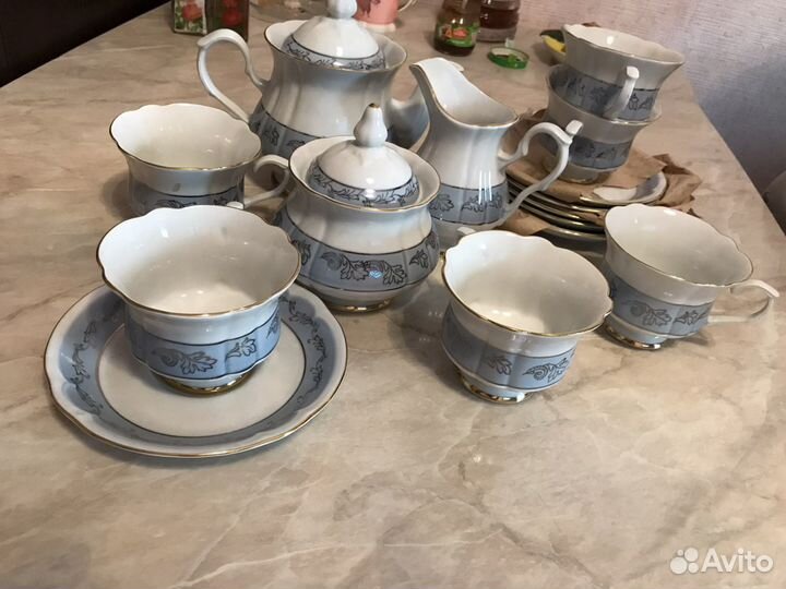 Сервиз фарфор чайный новый