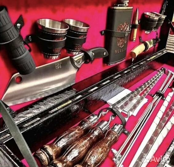 Шампура подарочные набор в кейсе Vip