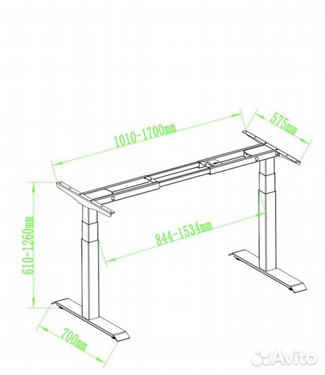 Стол с электроприводом premium новый 2 мотора