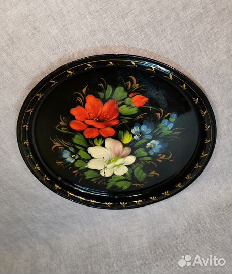 Антикварный поднос Жостово 70е СССР