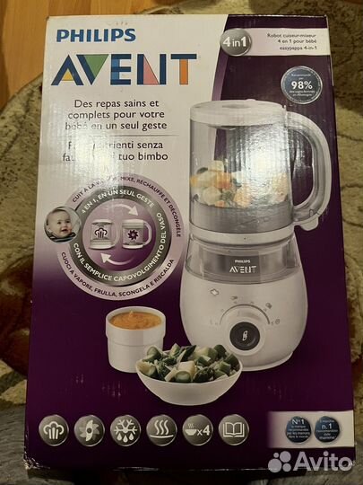 Пароварка блендер philips avent 4 в 1
