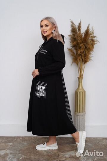 Платье-кардиган 54,60,62,64 (Большемерит на размер