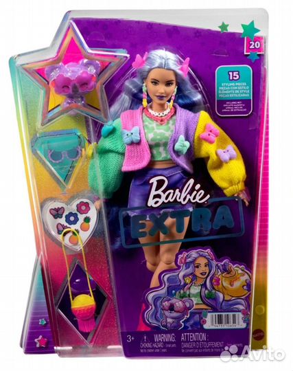 Кукла Barbie Extra лавандовые волосы, с коалой