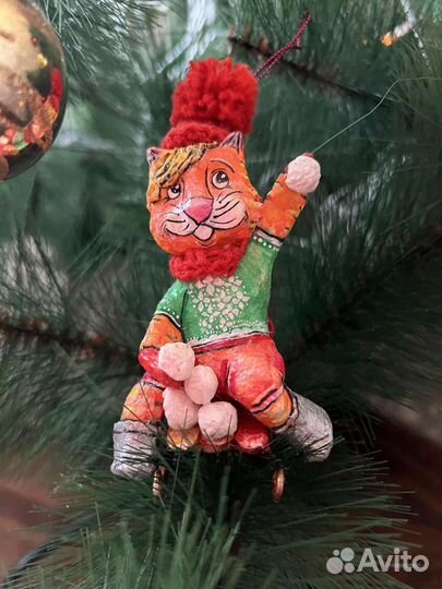 Ватные елочные игрушки в стиле СССР