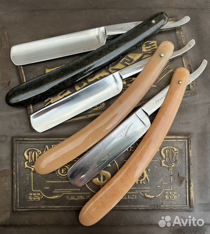 Опасная бритва двухзаковная, гравюра