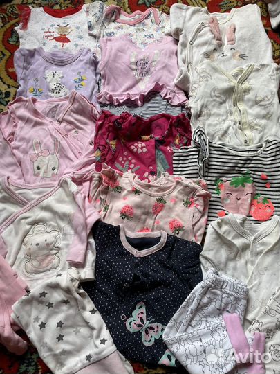Вещи пакетом на девочку 0-3 мес