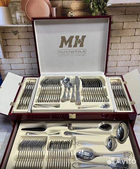 Набор сталовых приборов 72 предмета на 12 персон