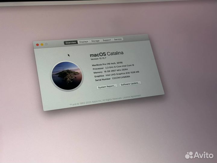 MacBook Pro 16 2019 (i9/16/1TB)