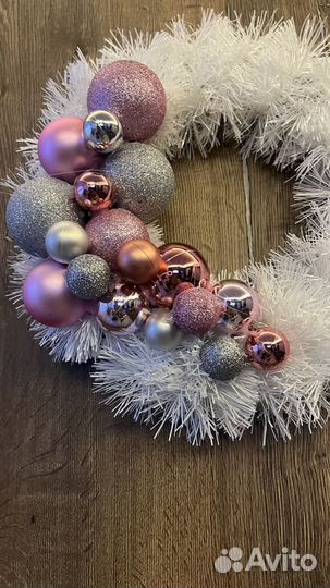 Новогодний венок ручной работы