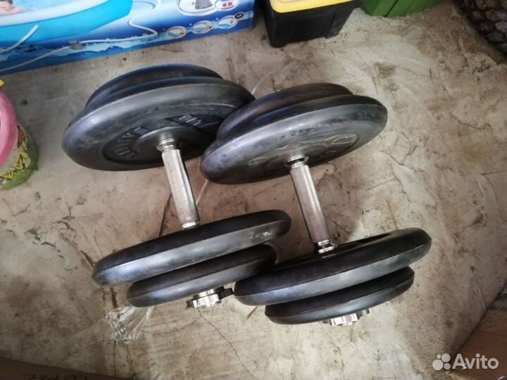 Гантели разборные barbell titan 60кг (2*30) новые