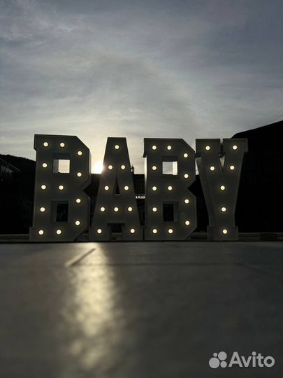 Светящиеся буквы baby