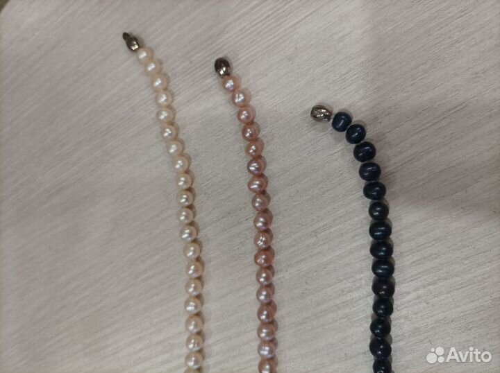 Жемчужные бусы натуральный жемчуг