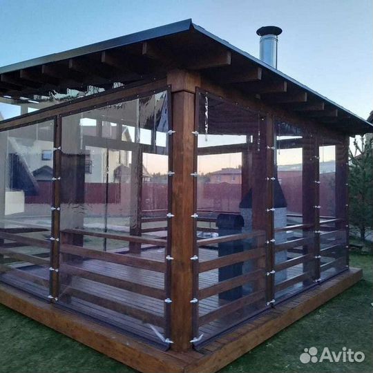 Мягкие окна 2050х2000 для беседок