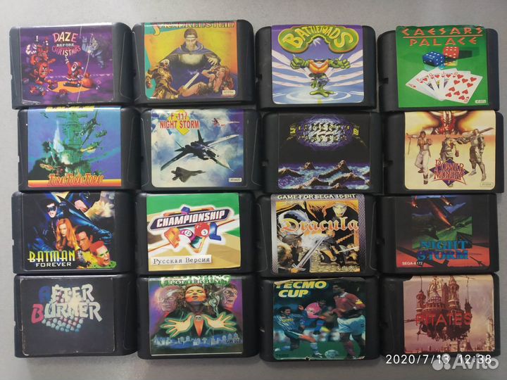 Картриджи на игровую приставку sega сега