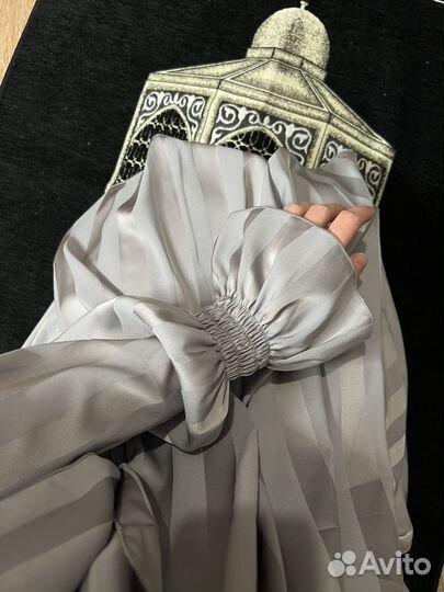 Намазник из ткани шелк в полоску