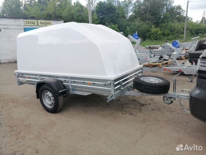 Прицеп для снегохода с крышкой мзса 817717 исп.022