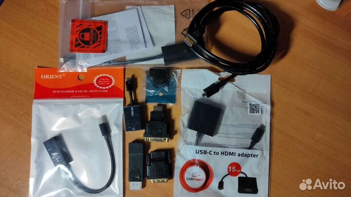 Переходники DP-DVI, DP-VGA, hdmi-VGA