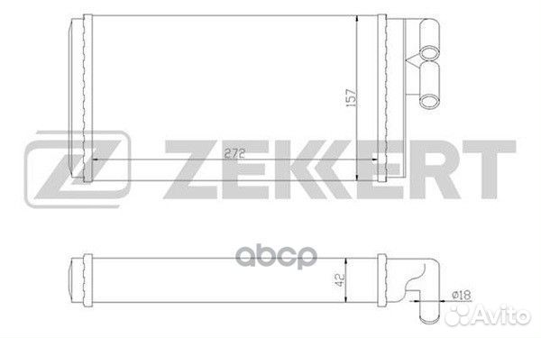 Радиатор отоп. Audi 100 II-IV 76- 200 I II 79