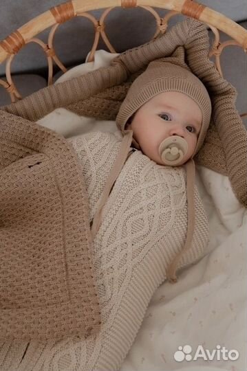 Конверт-плед на выписку Loom knits