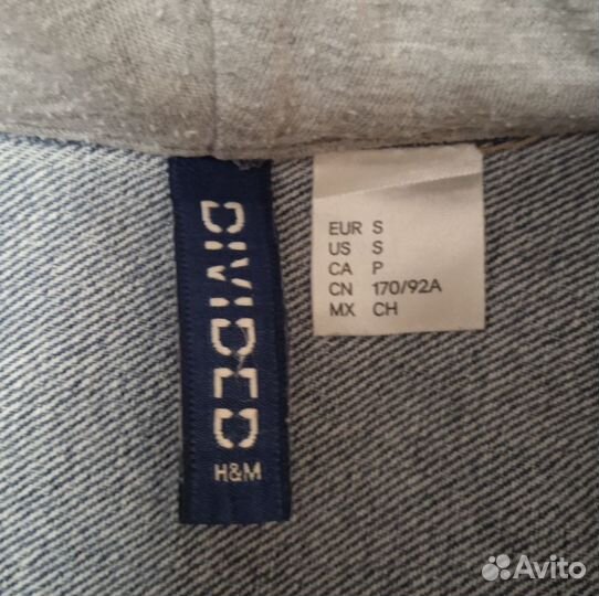 Куртка джинсовая H&M, размер 46,S