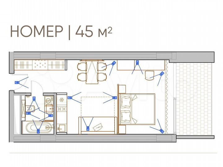 2-к. апартаменты, 51,9 м², 2/5 эт.