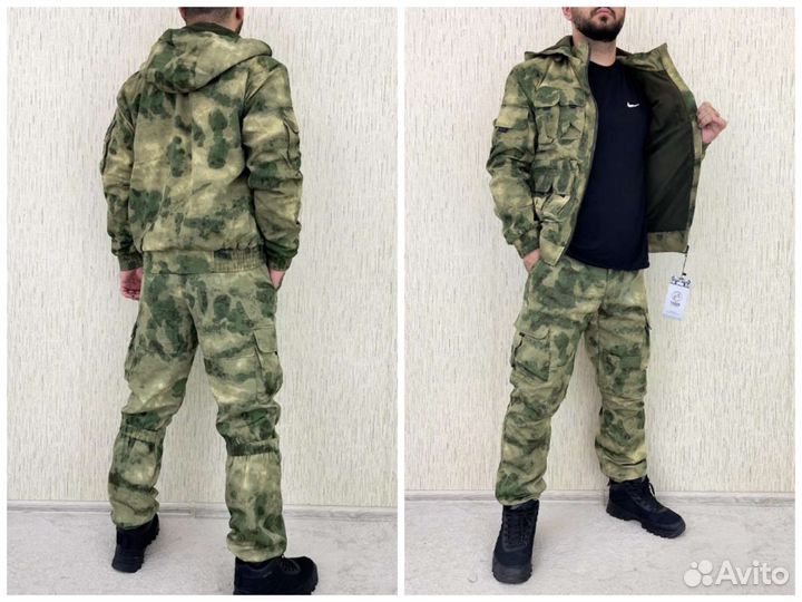 Тактический боевой костюм мох на флисе