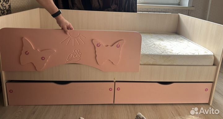 Кровать детская «Бабочки» с 2 ящиками