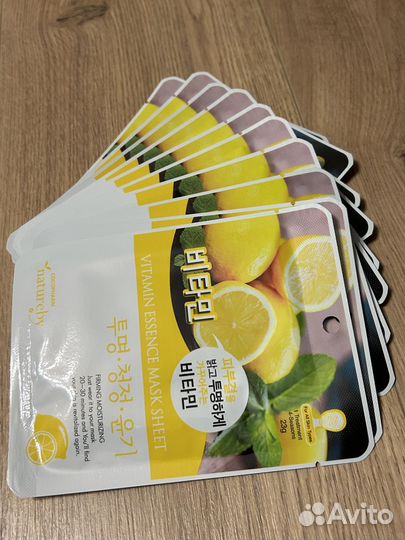 Набор антивозрастных тканевых масок 10шт. Natureby