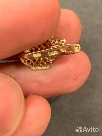 Серьги золотые 583 пробы СССР